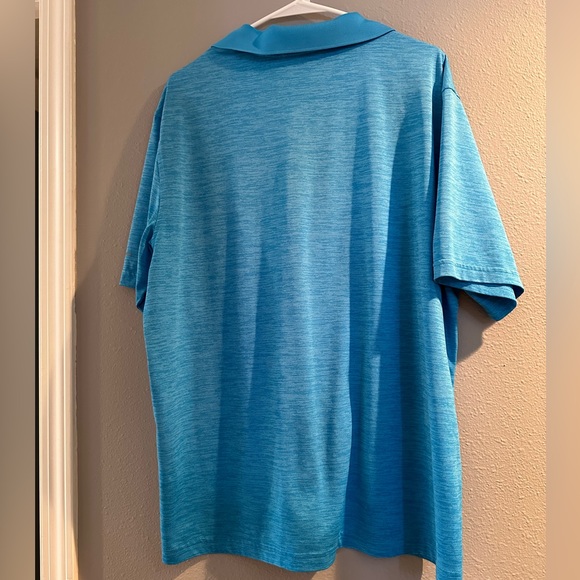 Men’s Walter Hagen Blue Patterned Polo - Picture 4 of 4